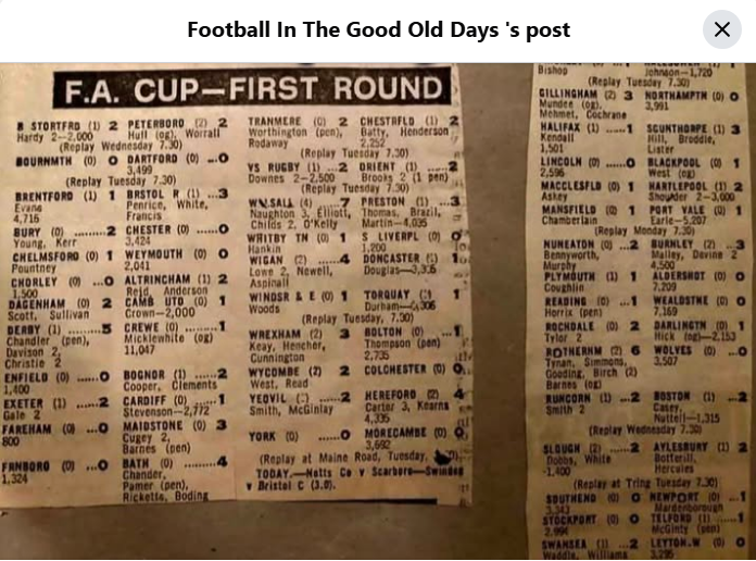 <a href="/rocks1883/">Bognor Regis Town</a> Ah, now then... a result near the bottom left hand column from the 1985/86 season....beating the best non-League team in England away!