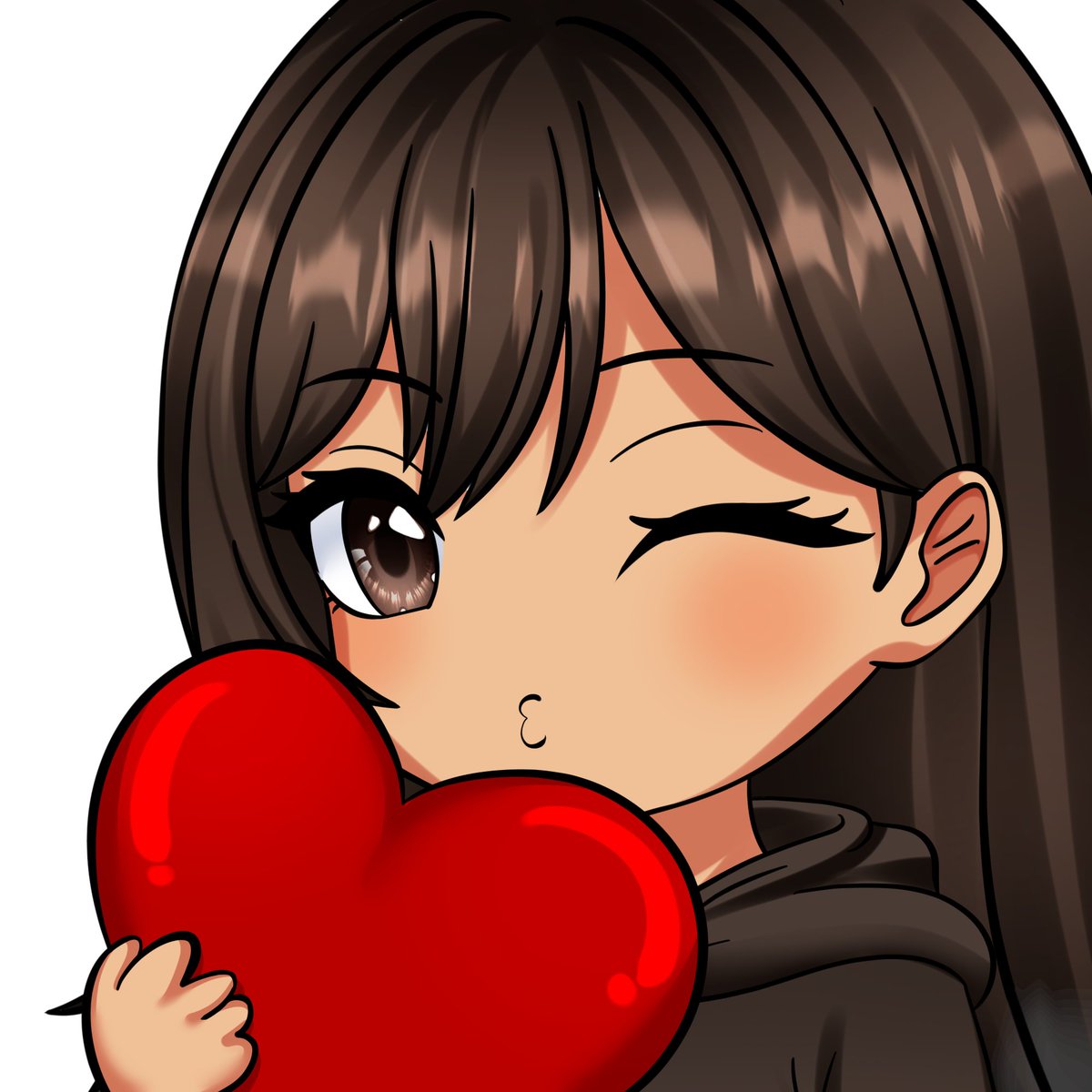 Wickymeeee's tweet image. It's my little heart to all my friends🥰 #emotes #smallartist #artmoots