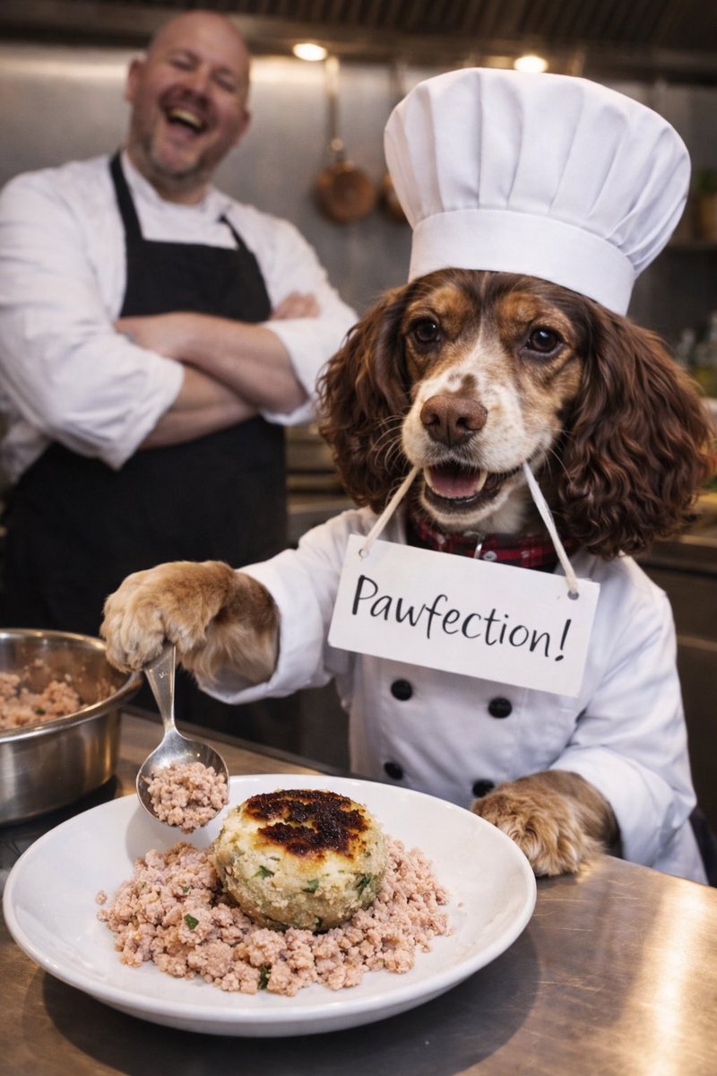 LiversidgeBarry's tweet photo. Only pawfection from coco 👨‍🍳 🐶
#fridayfeeling #dogslife https://t.co/4pETwMfk7w