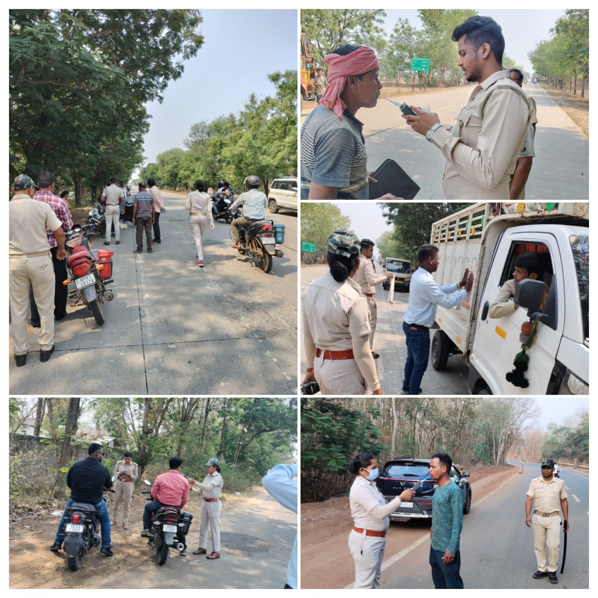 RtoBalangir03's tweet photo. Today in collaboration with #Puintala Police, a traffic drive was carried out at #Bubel Chowk and #Chhatamakhna. Violators were fined and advised on road safety, while awareness posters were put up at prominent places. https://t.co/DxBjigk4y4