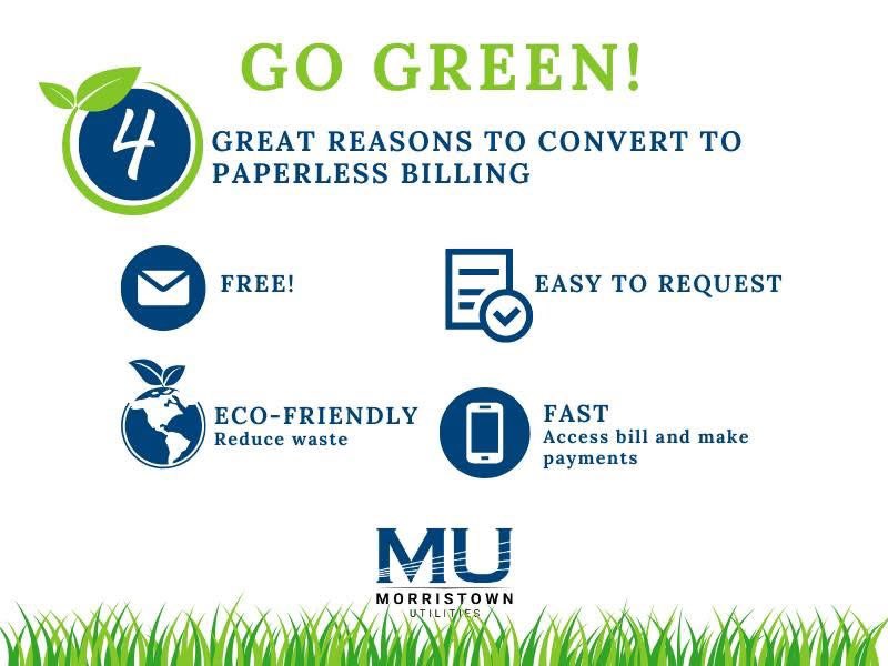 MUtilitySystems's tweet image. 🌿 Go Green this spring with Paperless Billing! 
Skip the paper, simplify your life, and help reduce waste. 🌎
👉 Sign up through your customer portal or contact our Customer Service team for assistance!
#GoGreen #PaperlessBilling