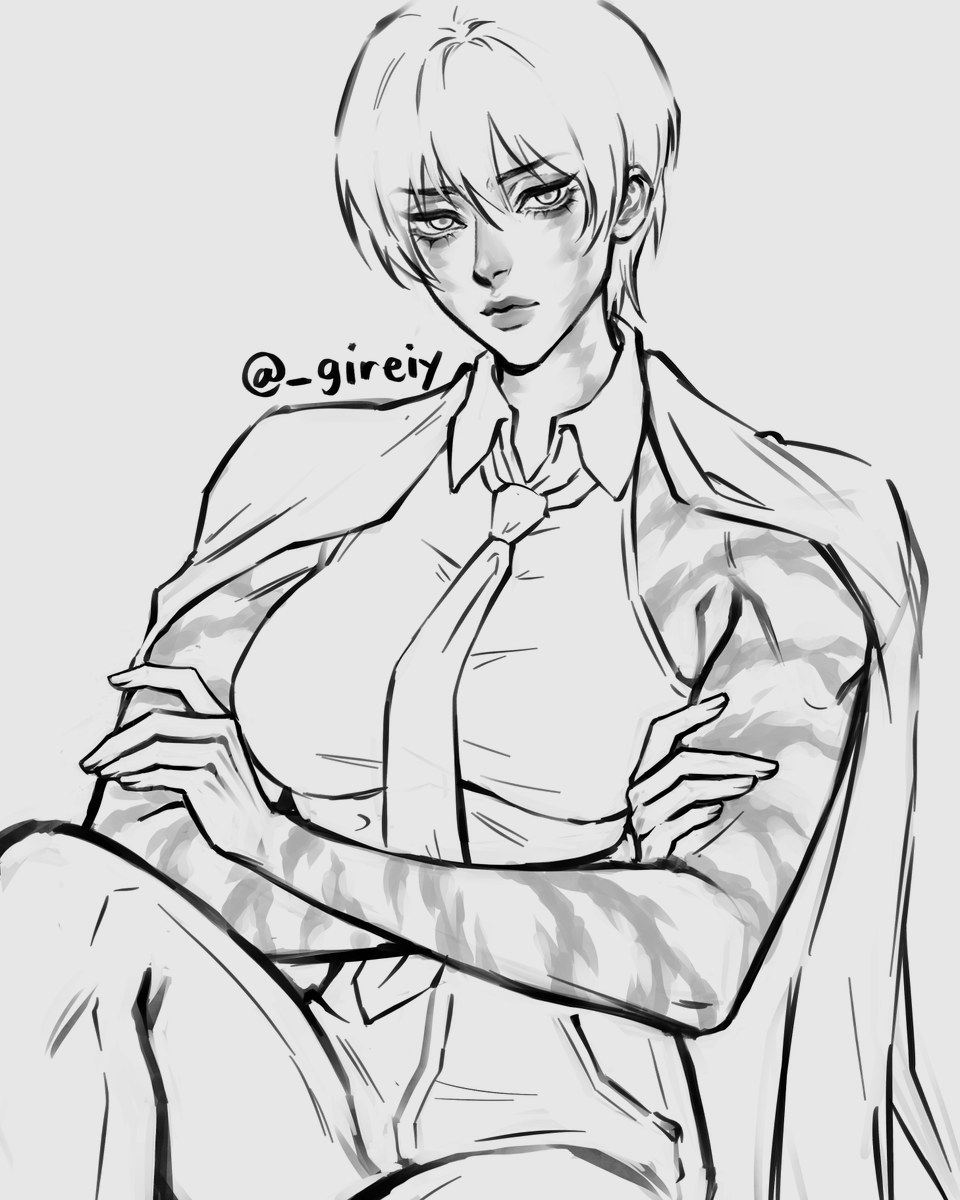 _gireiy's tweet photo. Maki Zenin WIP! I took a quick break from working on comms to draw my queen✨ 

#makizenin #呪術廻戦 https://t.co/hr6u4VNsJr