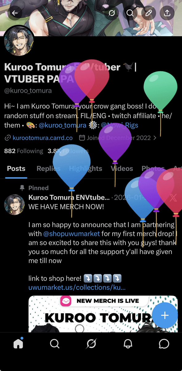 Kuroo Tomura ENVtuber 🐦‍⬛| VTUBER PAPA tweet media