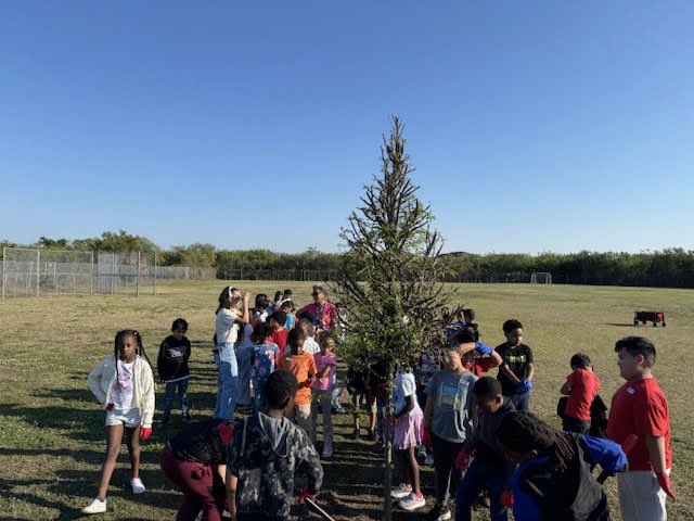 HCPSPartnership's tweet photo. Classroom to Canopy at Thompson Elementary. A combined effort with @HillsboroughFL @TECOEnergy @TheDewberryWay planting trees and students learning about the environment! Our students loved this event - thank you!!! https://t.co/kIqpmW08t6