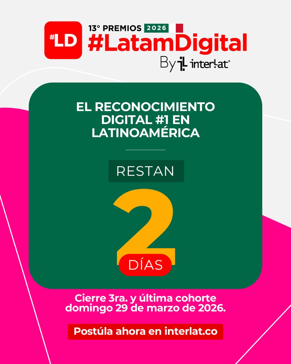 13º Premios #LatamDigital 2026 By Interlat tweet media