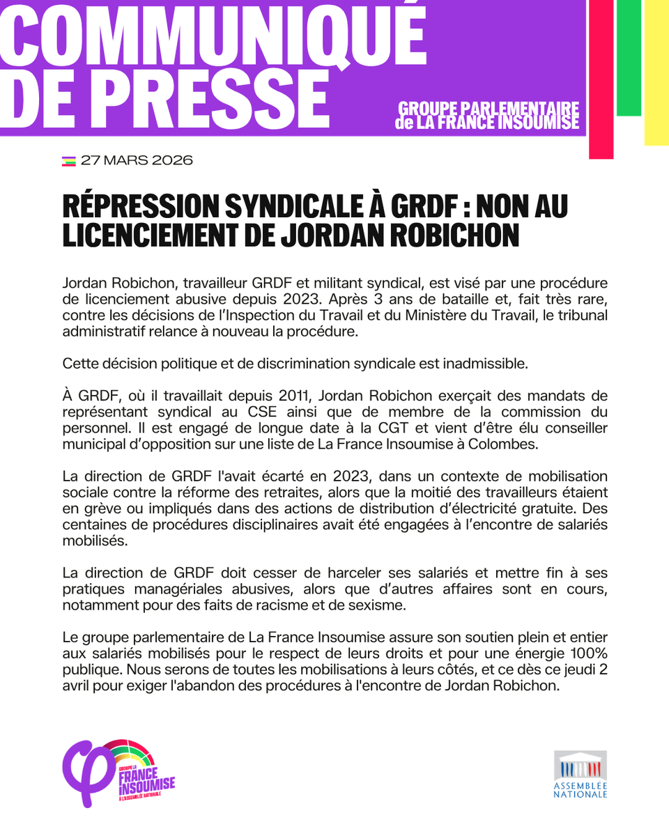 La France Insoumise à l'Assemblée nationale tweet media