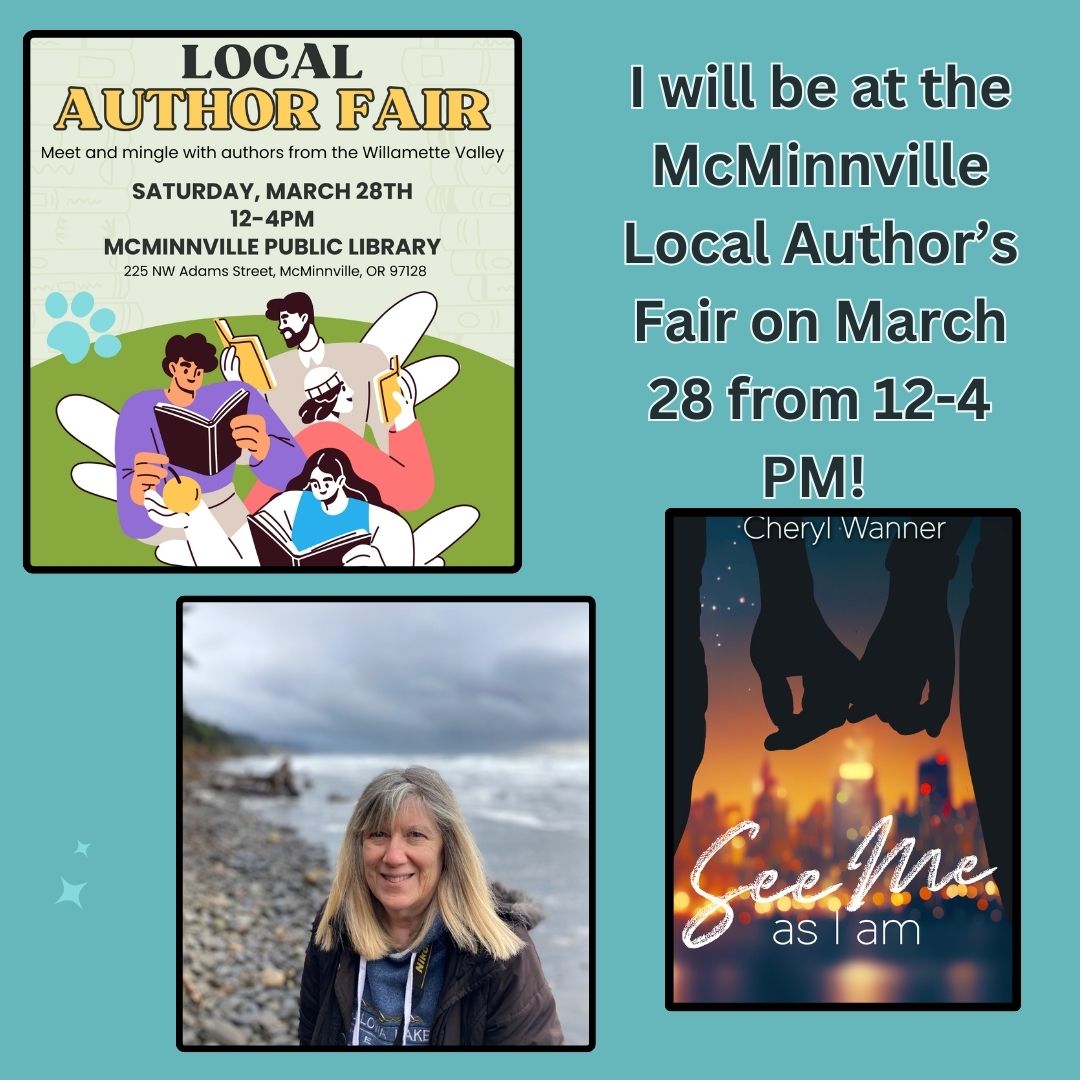 WannerCheryl's tweet image. I will be at the McMinnville (Oregon) Public Library's Local Author Fair tomorrow, March 28, from 12-4 PM with copies of SEE ME AS I AM on hand. If you're in the area, stop by and say hi!
#mcminnvillelocalauthorfair #mcminnvilleoregon #bookfairs #authorfairs #oregonauthor