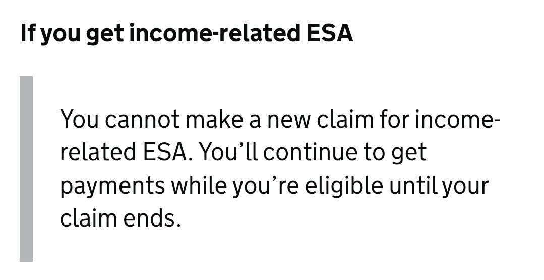 Linzi_B_Fuddled's tweet photo. @WatchAndSee83 @antonycotton It's just not an option anymore....that's why UC was brought in, to replace IR ESA.

https://t.co/ajhyfjxo5Q https://t.co/1P993azLcK