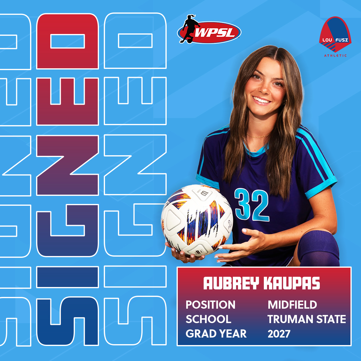 loufusz_wpsl's tweet photo. Welcome back, Aubrey Kaupas!🔥⚽

The Truman State University midfielder returns to Lou Fusz Athletic for another WPSL season. https://t.co/PXVhu5hdUP