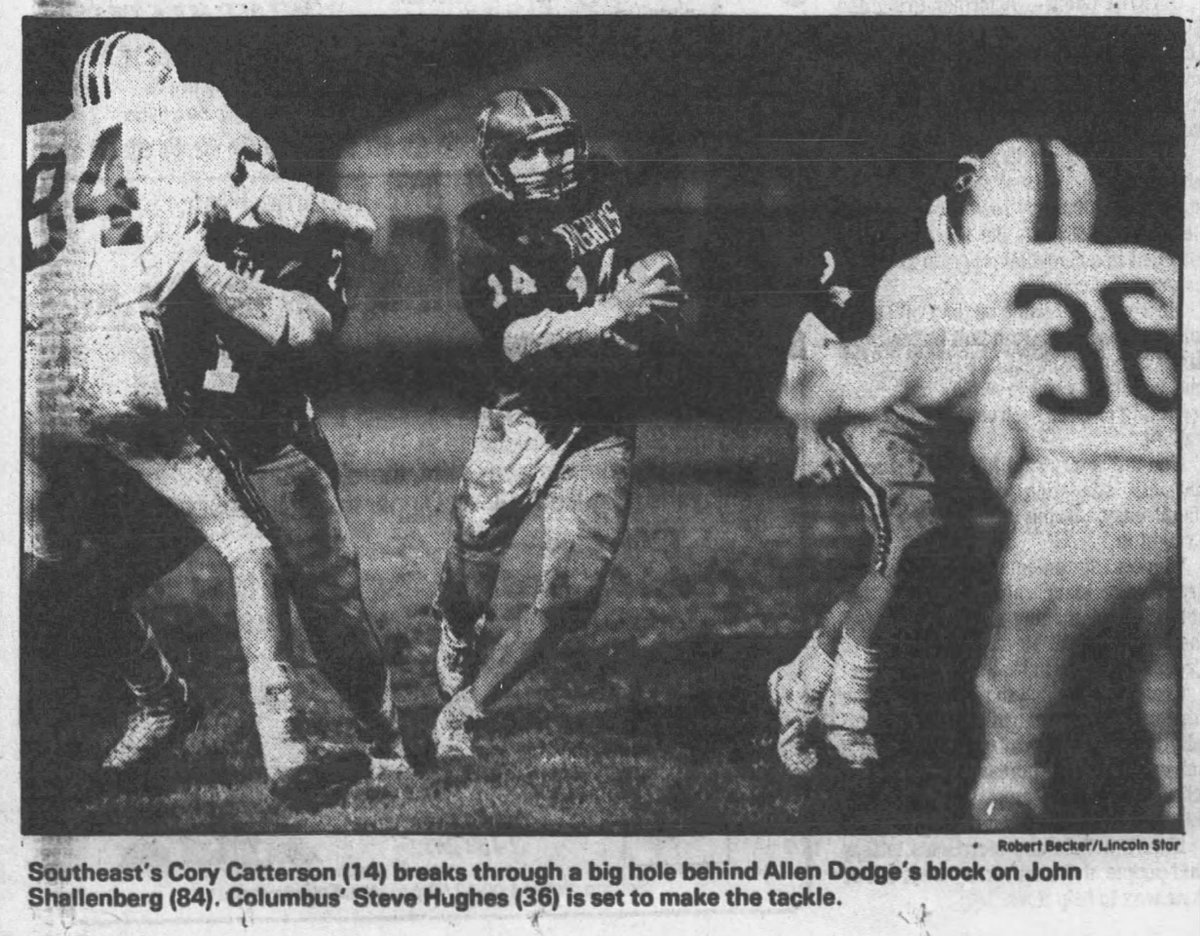 SuitUpVarsity's tweet photo. Columbus at Lincoln Southeast, 1986. (Journal-Star photo) https://t.co/7tGsIe6TOS