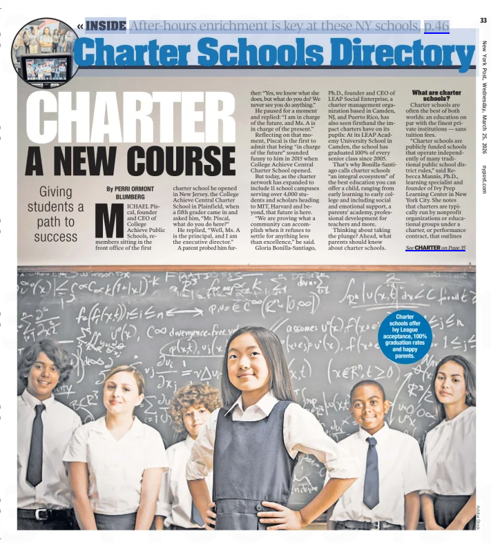 LarsonPR's tweet photo. College Achieve Public Schools (CAPS) has grown from one school in New Jersey to an expanding network serving more than 4,000 students. CEO Mike Piscal recently shared his future-forward approach to education with @nypost.

Read the full story 👇
https://t.co/WhEpEeCmxq https://t.co/uqWjU143l3