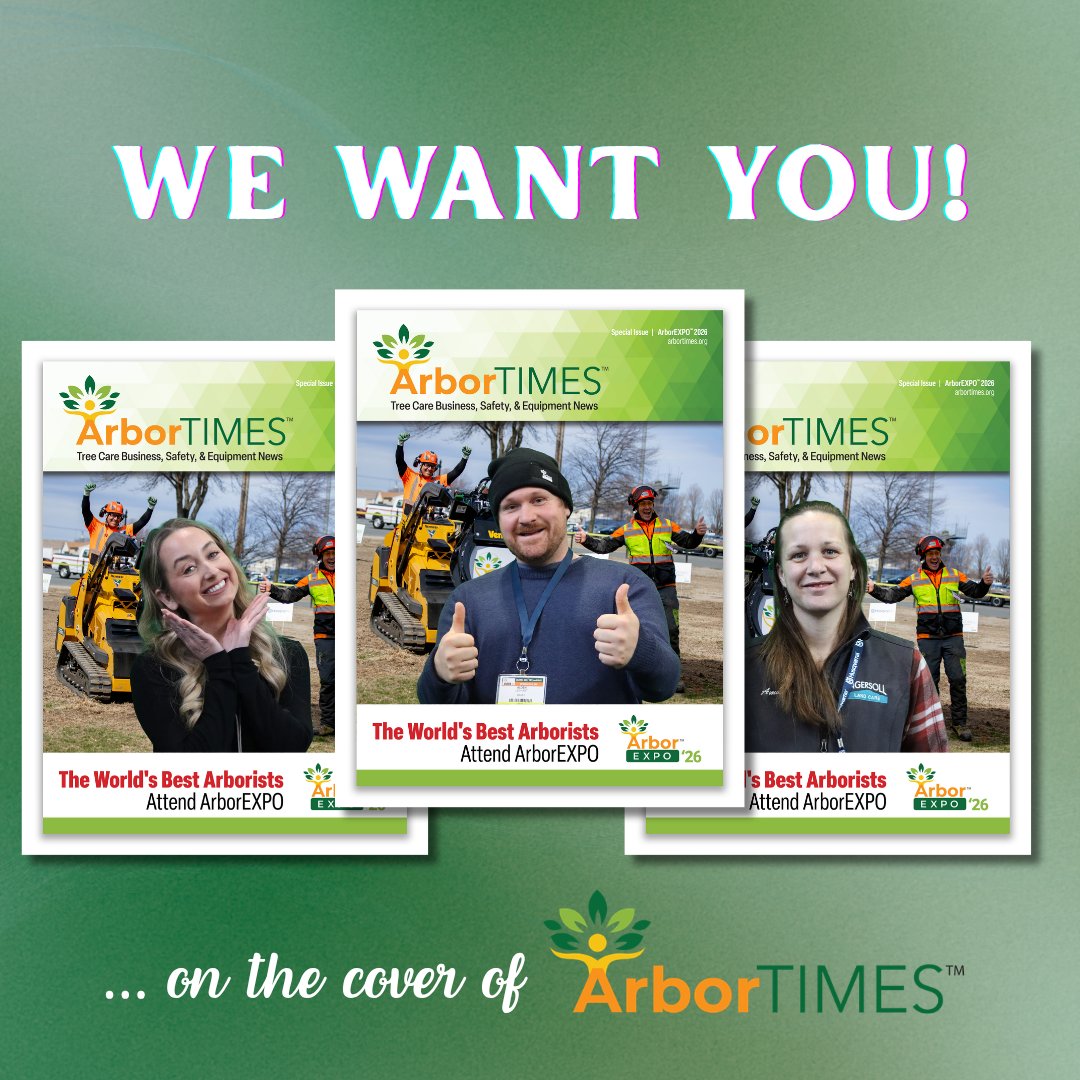 Come visit the ArborTIMES™ team to get your commemorative front page photo!
Booth #133 at ArborEXPO™! 

Still not convinced? We're raffling off a BRAND NEW 43-inch TV! Entries are free!

#arbortimes #arborexpo26 #arborexpo #arborist #treecare #treecareindustry