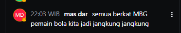 Indonesia 4-0 St. Kitts and Nevis

Salah satu faktor penting kemenangan, sebagaimana disampaikan oleh mas dar

Hidup MBG!!