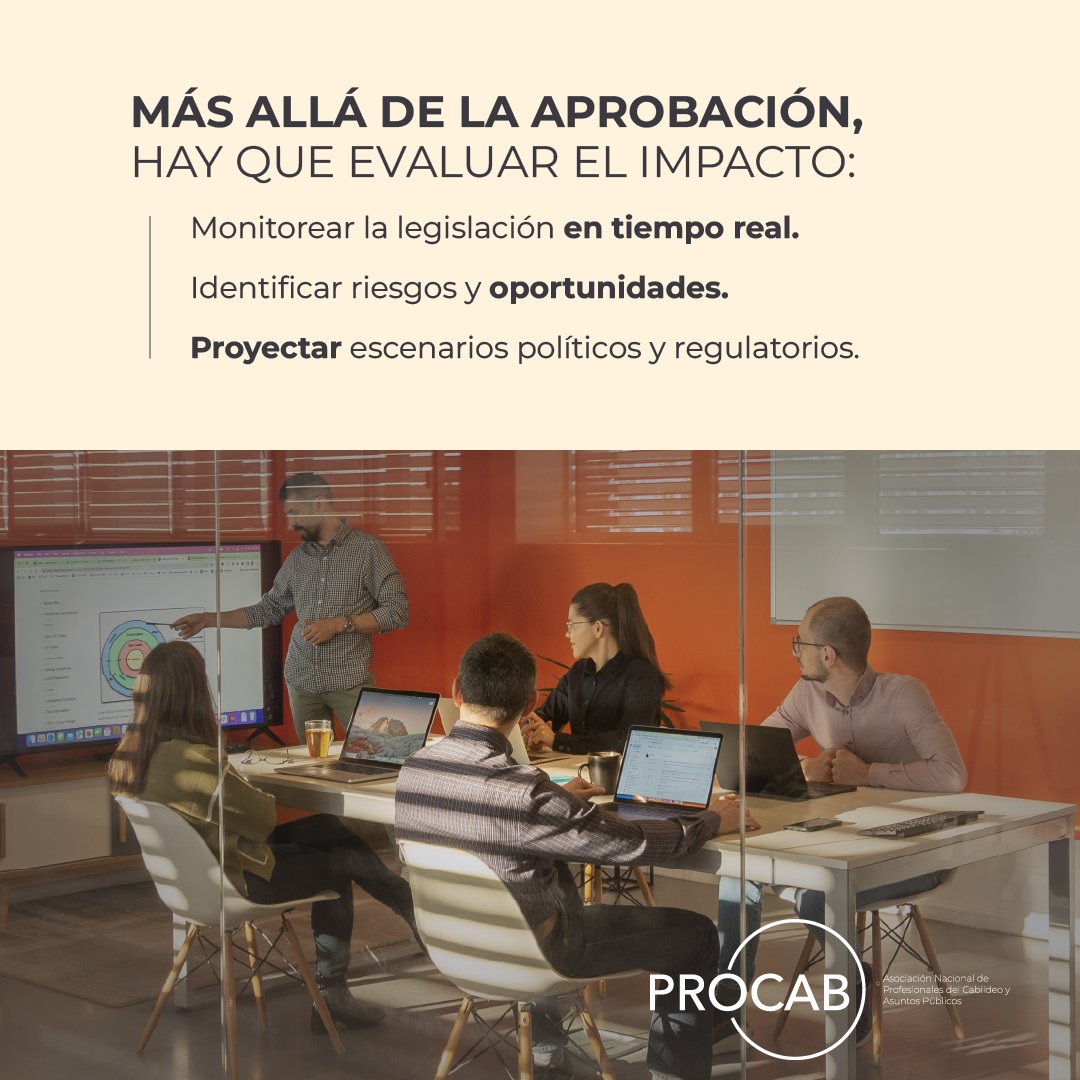 ProcabMexico's tweet image. 📑Del Diario Oficial a la estrategia hay un paso clave: el análisis.

Entender impactos, escenarios y riesgos permite incidir con argumentos sólidos y visión de futuro.🧭

#CabildeoResponsable #PROCAB