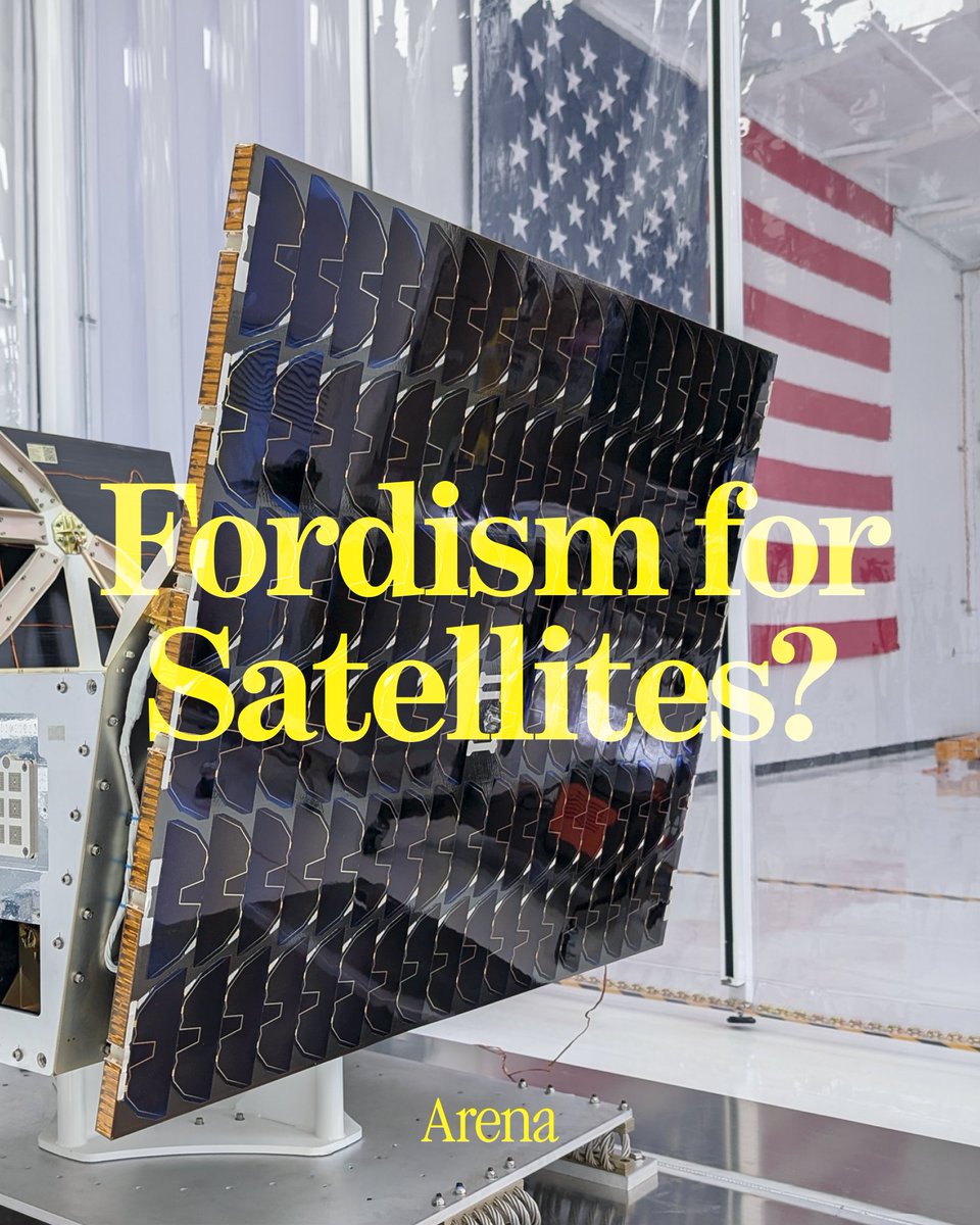 arenamagdotcom's tweet photo. “The U.S. government, last year, launched about 150 satellites. The Chinese government wants to launch 12,000 in the next two years. The U.S. government needs companies like @ApexSpacecraft. That’s what keeps me up at night.”

A satellite usually takes a decade to build. Apex Space is speeding up production by building satellites the way Ford builds cars. 

Read @zaitoon’s latest on Apex Space in print or online at @arenamagdotcom