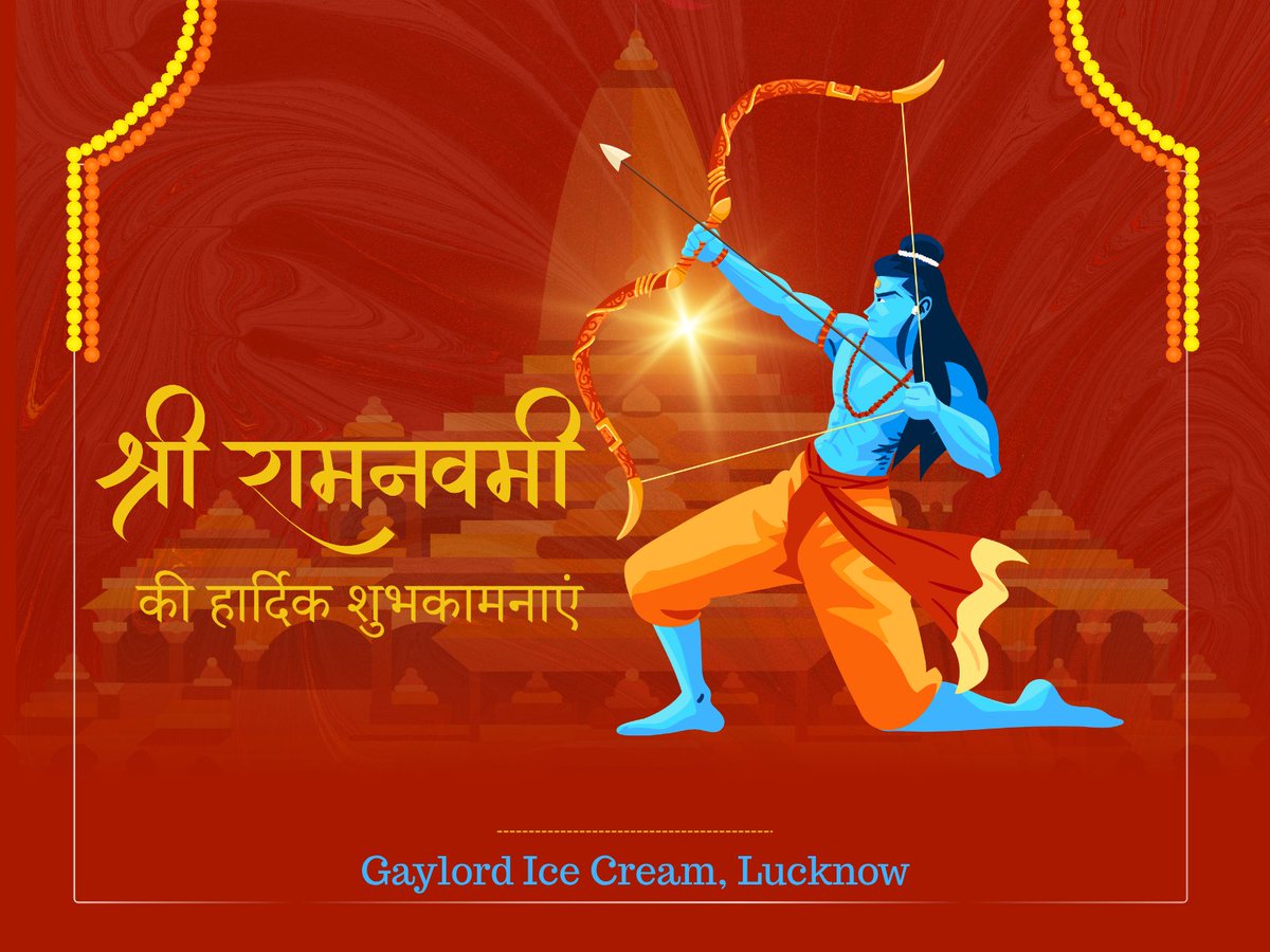 GaylordIceCream's tweet photo. राम नवमी के पावन अवसर पर भगवान श्रीराम आपकी जीवन में सुख, शांति और समृद्धि भरें। 🙏

#ramnavami #ramanavami #shriram #gaylordicecreamlucknow #lucknow https://t.co/EF821r9jwb