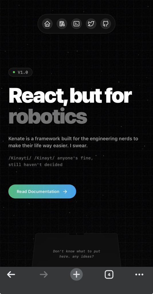 I just built a Python framework for programming robots

anyone in hardware, mechatronics, or robotics knows how crazy it is to keep writing endless conditional statements so yeah, Kenate fixes that

you write normal Python but it runs a 1000hz C++ engine under the hood so it’s