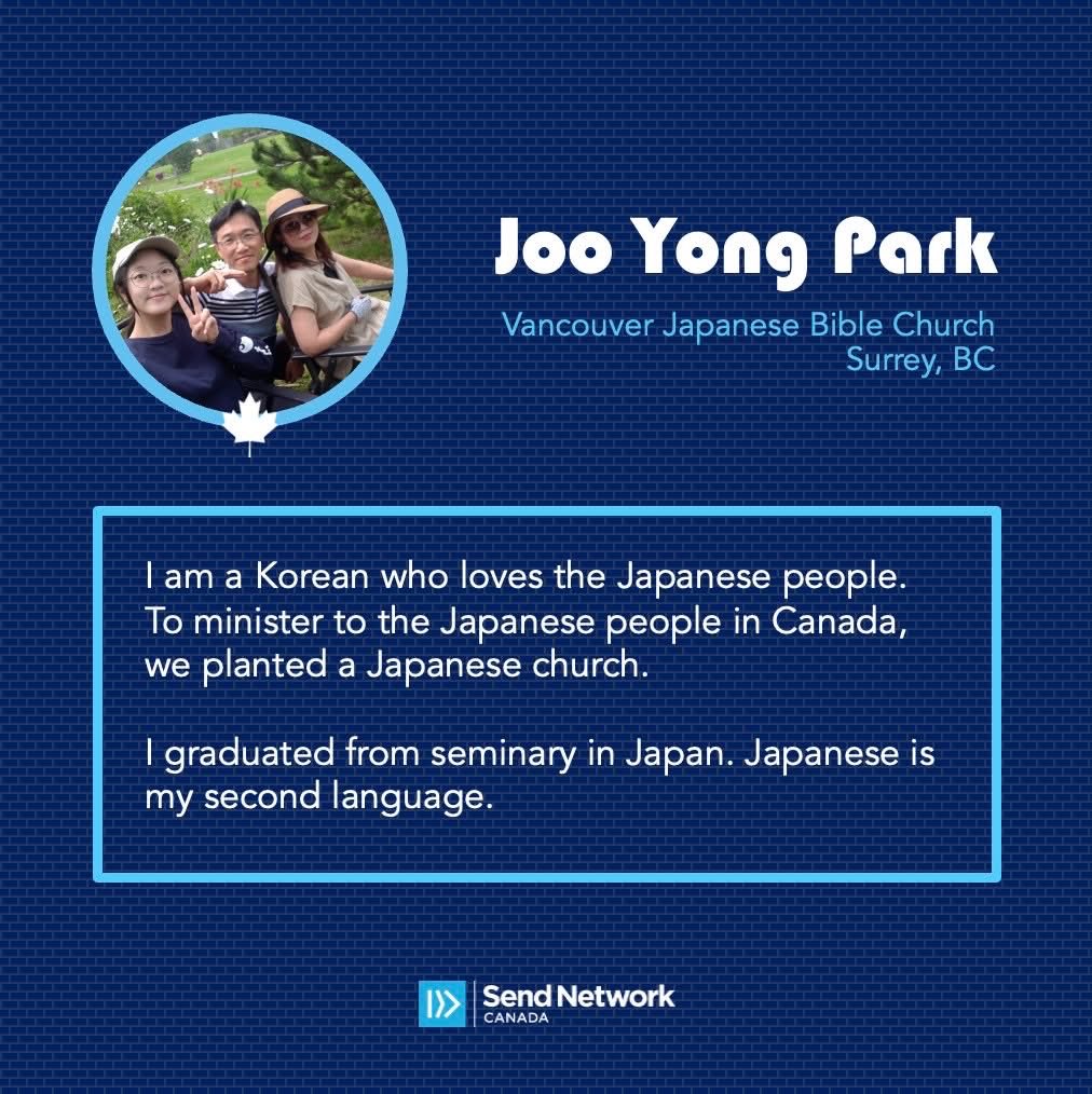 Please pray for Pastor Joo Yong Park, his family, and Vancouver Japanese Bible Church as they serve the Japanese speaking community in Metro Vancouver: missionaries.namb.net/full/joo-yong-…

#SendVancouver #CNBCWestCoast
