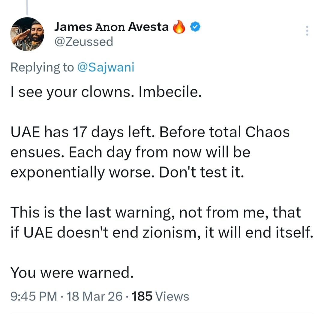 James 𝙰𝚗𝚘𝚗 Avesta 🔥 tweet media