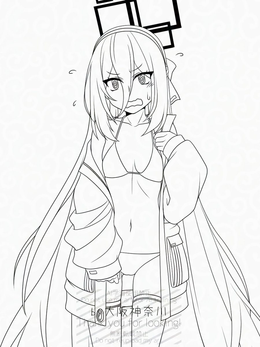 何となくの思い付きでケイちゃんの線画を投げる 