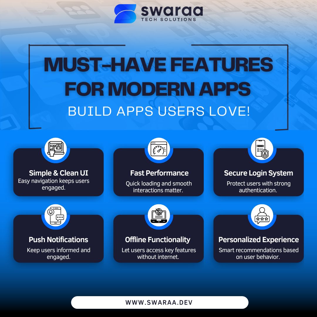 swaraasolutions's tweet image. ✨ The right features turn a simple app into a powerful digital experience.

Follow for more!
Visit our website: swaraa.dev
Mail us at: info@swaraa.dev
Call us on: 07935336883

#MobileAppDevelopment #AppFeatures #UXDesign #MobileApps #TechInnovation #DevelopersLife