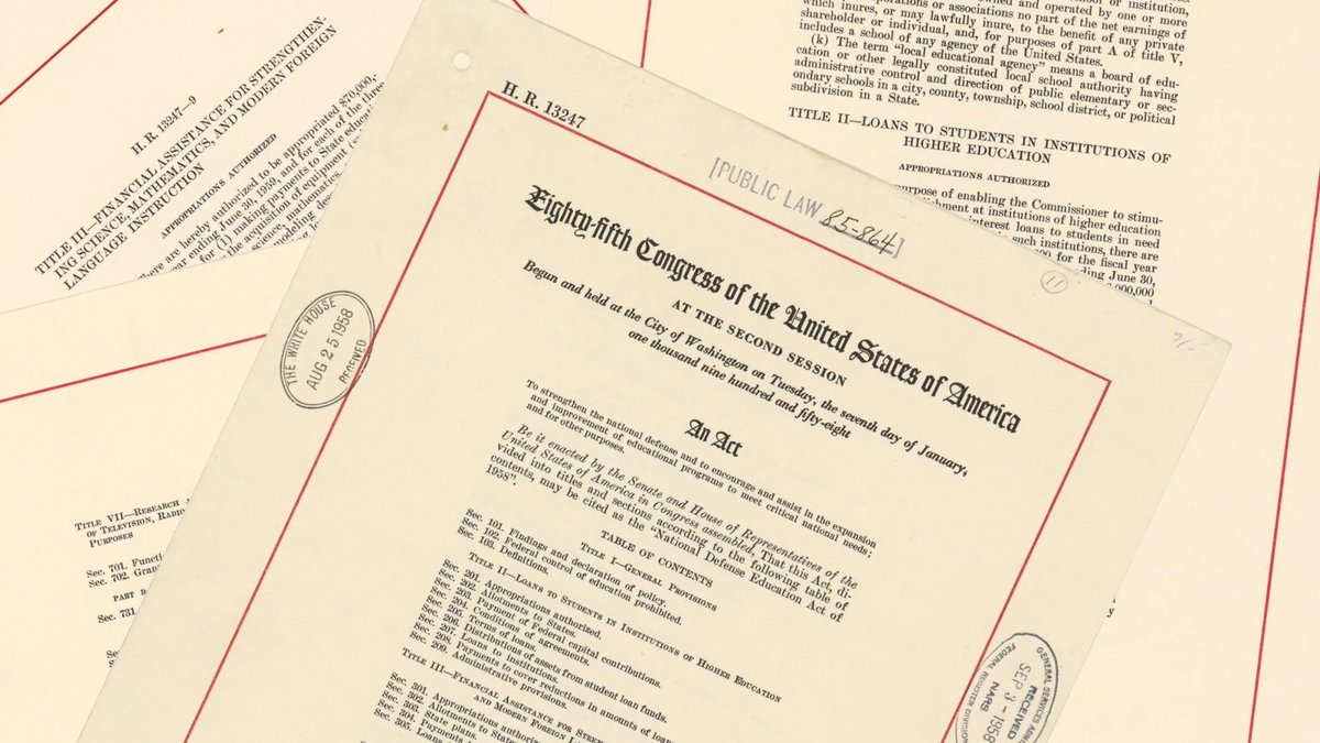 W formie ciekawostki – Amerykanie, aby pokonać ZSRR w wyścigu kosmicznym, potrzebowali wykształconej kadry technicznej.

Dlatego Eisenhower w 1958 podpisał National Defense Education Act – czyli "drukowanie pieniędzy" na naukę ścisłą. Sprytny trik – inwestycję w ludzi sprzedano