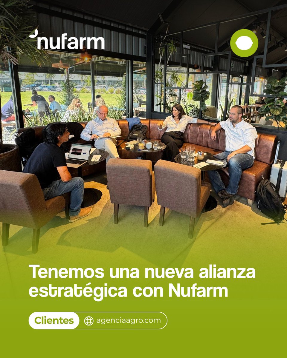 AgenciaAgro's tweet photo. Felices de anunciar que NUFARM eligió a AgenciaAGRO para acompañar el desarrollo de su estrategia y comunicación digital en Argentina y Uruguay.

Gracias al equipo de NUFARM por la confianza. https://t.co/dh6SnlqqQL