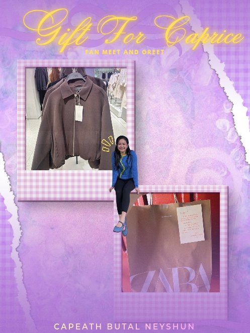 CBNOFFICIAL_'s tweet photo. 𝐂𝐀𝐏𝐑𝐈𝐂𝐄’𝐒 𝐆𝐈𝐅𝐓! 💛💜

We prepared a small gift for Caprice for her fanmeet today, a simple token carrying all our love, appreciation, and support from CapEath Butal Neyshun. It may be small but it comes with big meaning, just like the love we have for Caprice🥹

Our gift is something to keep Caprice warm and protected wherever she goes, just like how her presence brings comfort and warmth to all of us.🧥

We also added a note and it says:

“To Caprice, 
 A little something to keep you cozy because you deserve all the warmth you give.
 Congratulations, our Kapuso Big winner! We're always here for you, cheering you on every step of the way.”

CapEath Butal Neyshun is always right beside you, Caprice! Through every success and every new journey ahead. No matter where life takes you, you’ll always have a family in us. 💫

#CapEathButalNeyshun