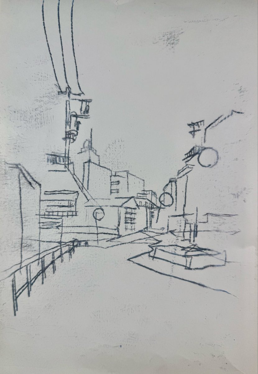 signatkoa's tweet photo. #tokyo #sketch #drawing 
地図の感触、雨の読み、地面に書いた石の記録
広がる空は空白で繋がる https://t.co/yDT6uYytC2