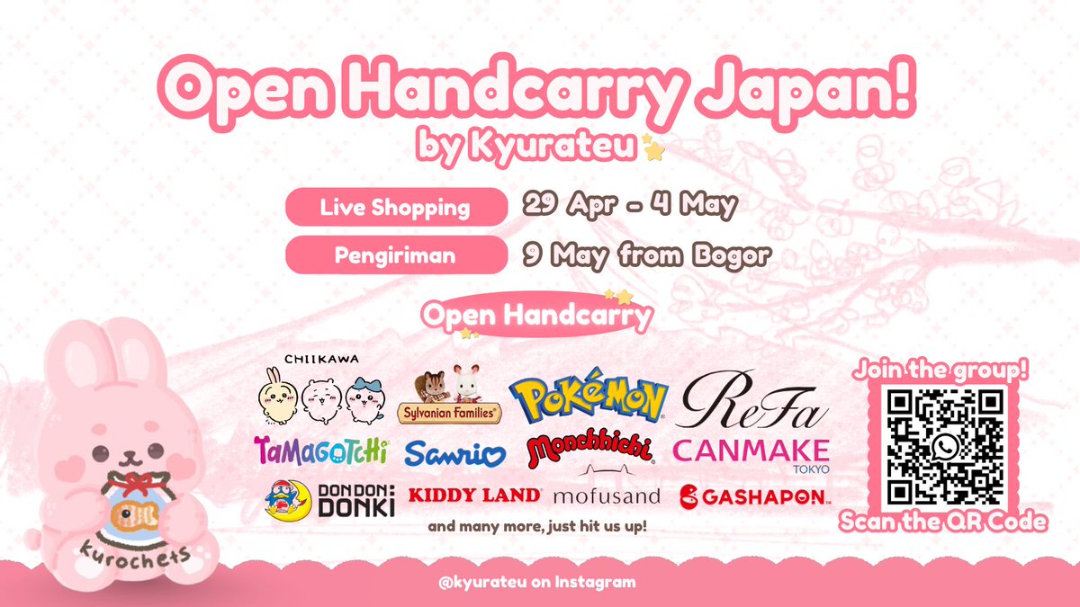 handcarry jepang 𑣲₍ ᐢ. .ᐢ₎ tweet media