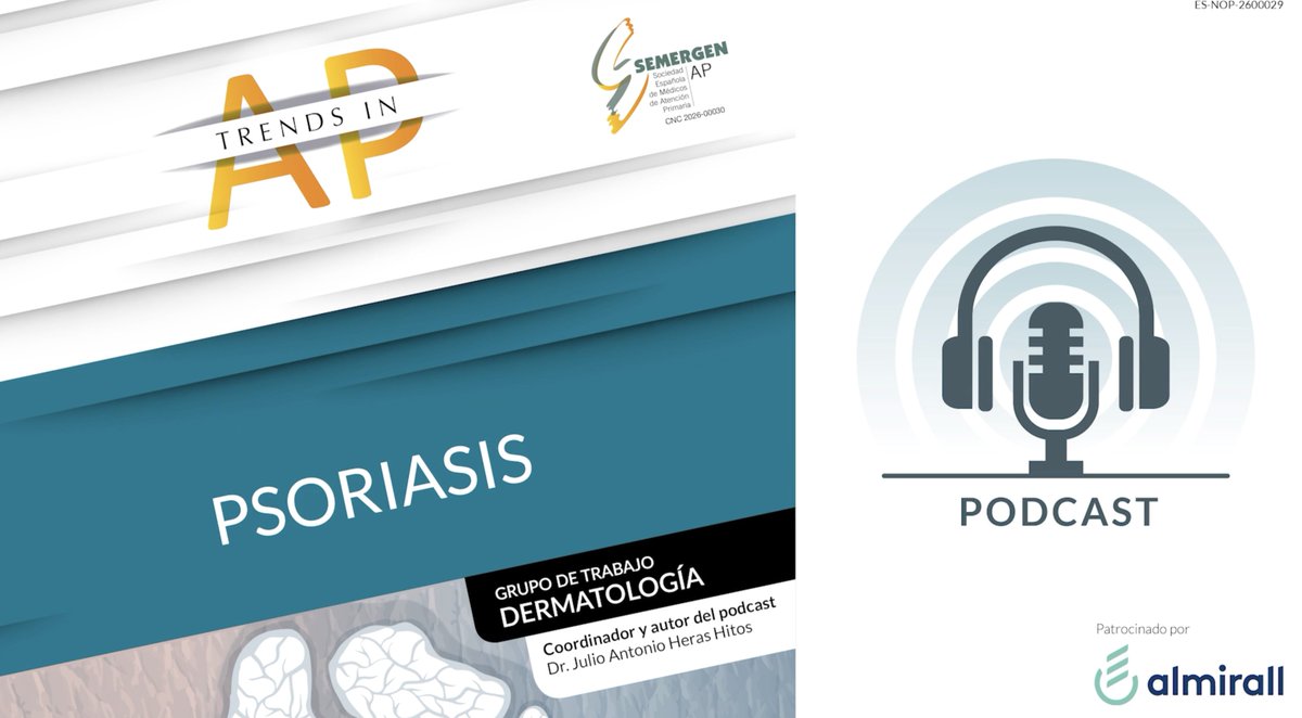 SEMERGENap's tweet image. Escucha TRENDS in AP. #Psoriasis. 
f.mtr.cool/dzbpwaopxp @Semergen_Derma