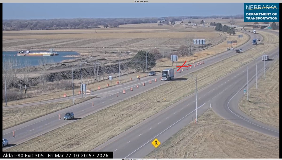 Nebraska511's tweet image. #Alda #HallCounty Road Construction I-80 EB at MM 305 on and off ramps are closed due to crack sealing until 6 pm tonight. Please use alt route. 
new.511.nebraska.gov/event/NECARS5-…