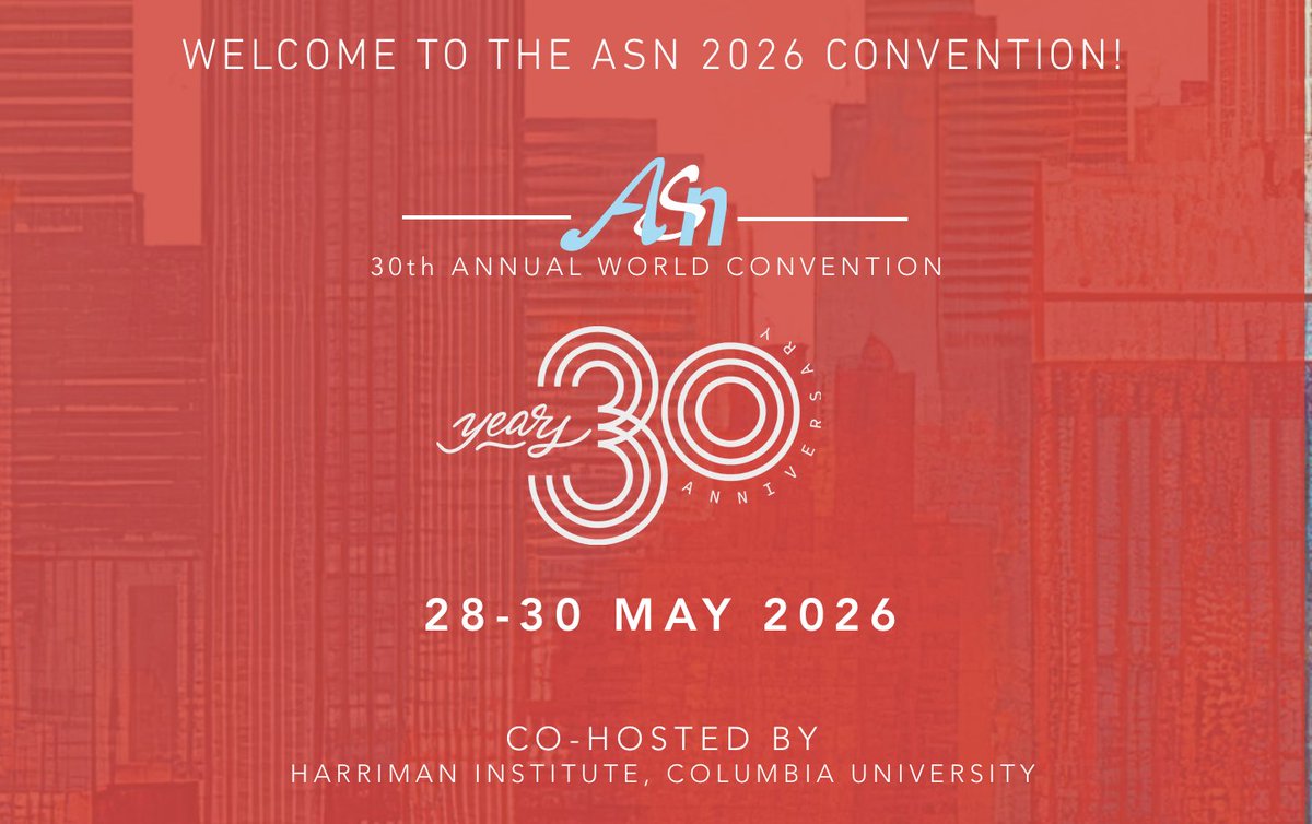 ASN_Org's tweet image. #ASN26: The program for the upcoming convention is out—packed with great panels and exciting discussions. Looking forward to seeing you in May!
asnconvention.com #Nationalism #PoliticalScience #AreaStudies
