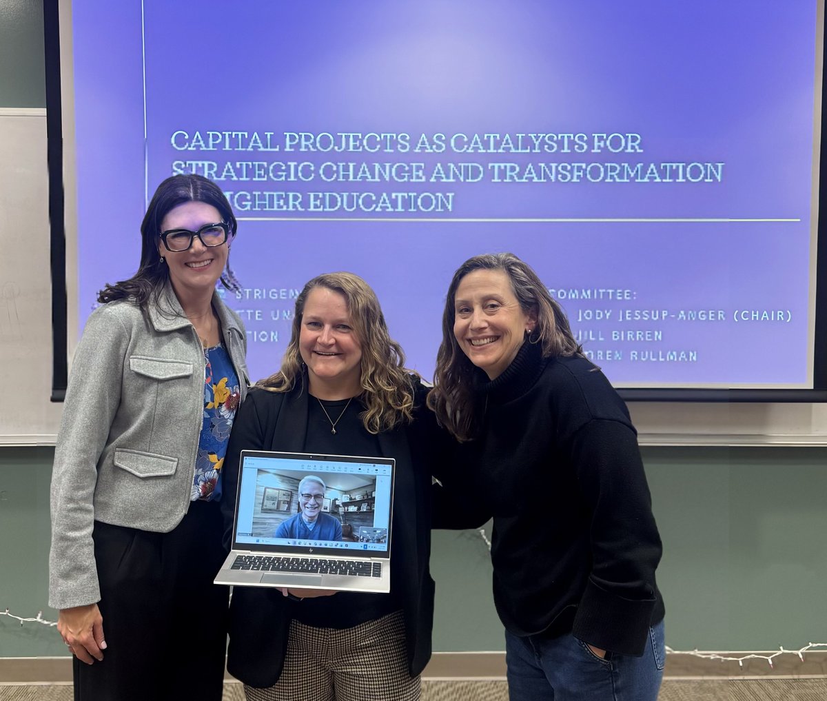 MUEducation's tweet photo. Congratulations to Lora Strigens, VP of Planning and Facilities Management at Marquette University, who successfully defended her dissertation in educational policy and leadership. Her committee included Dr. Jody Jessup-Anger (Chair), Dr. Jill Birren, and Dr. Loren Rullman. https://t.co/CBwrkozA4w