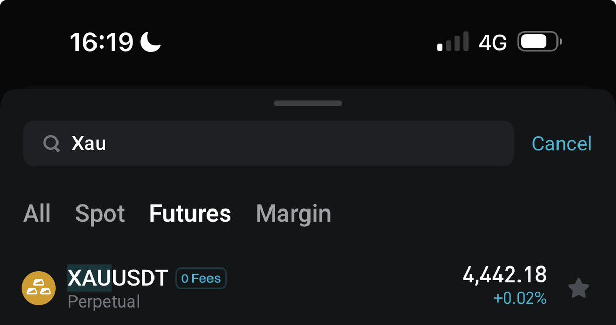 Bitget borsasında spot veya vadeli kısma girip XAUUSDT yazıp LONG yönlü işlem açabilirsiniz.

%40 ekstra indirimli Bitget komisyon linki:

➡️ partner.bitget.com/bg/18ZHMF
(Referans kodu: 8hud)

Herkes %40 indirimli kaydını yapıp gidip işlem açsın. 10 gün içerisinde kasanız 2x olur.