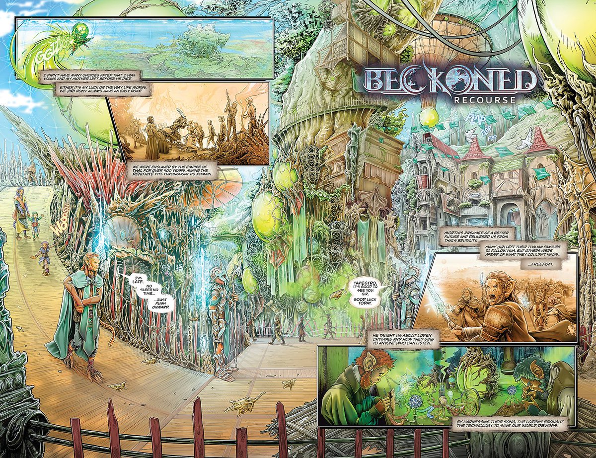 <a href="/EthanVanSciver/">ETHAN VAN SCIVER</a> I fulfilled my first comic book, BECKONED: RECOURSE, in 2024 here in CG.
I wrote it, did all the art and the lettering.
It's a prequel to my JRPG video game BECKONED, which you can try the prototype on Steam now. It follows a young trio surviving a gia-punk fantasy world.
Thanks!