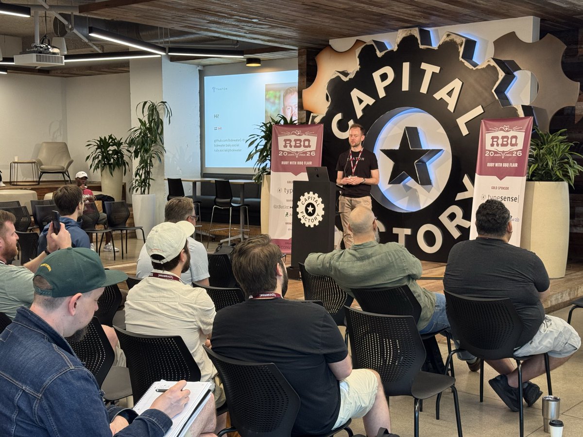 rbqconf's tweet photo. Bart shows us how to think through building resilient background jobs. Great talk with solid examples. 

#RBQConf https://t.co/Y0Y1UAK1BI