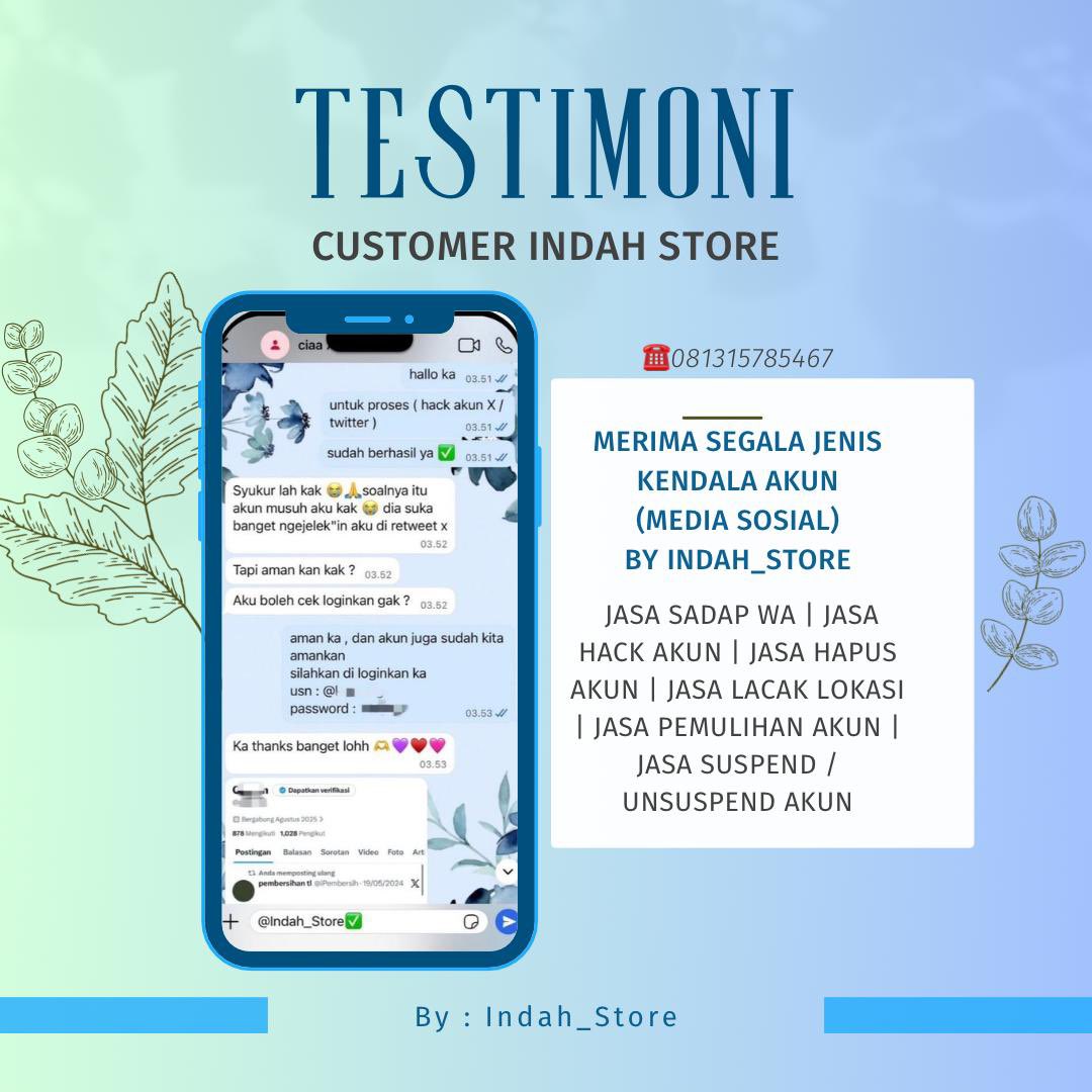 Indah store || Recovery & Delete Account || tweet media