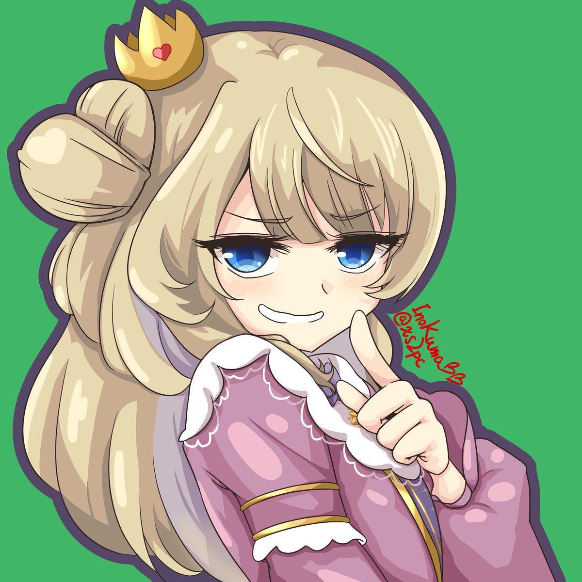 xs2pc's tweet photo. 久しぶり！今年初の👑様絵！
背景は諦めたから描かなかった😇

 #ななみねあーと https://t.co/n4gi1qn3x5