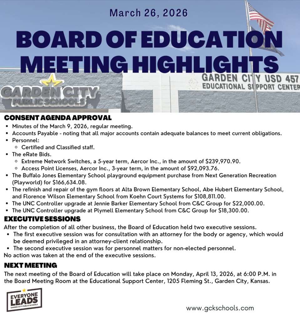 Garden City Public Schools USD 457 tweet media