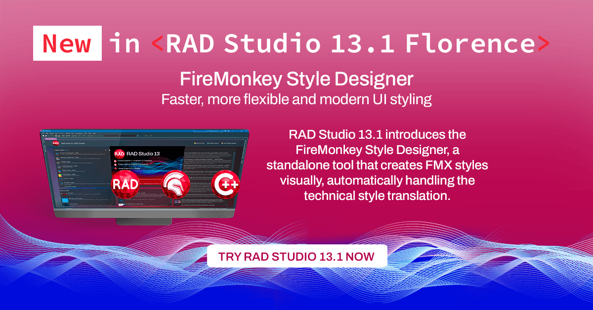 𝐍𝐞𝐰 𝐢𝐧 𝐑𝐀𝐃 𝐒𝐭𝐮𝐝𝐢𝐨 𝟏𝟑.𝟏 𝐅𝐥𝐨𝐫𝐞𝐧𝐜𝐞 RAD Studio 13.1 introduces the ...