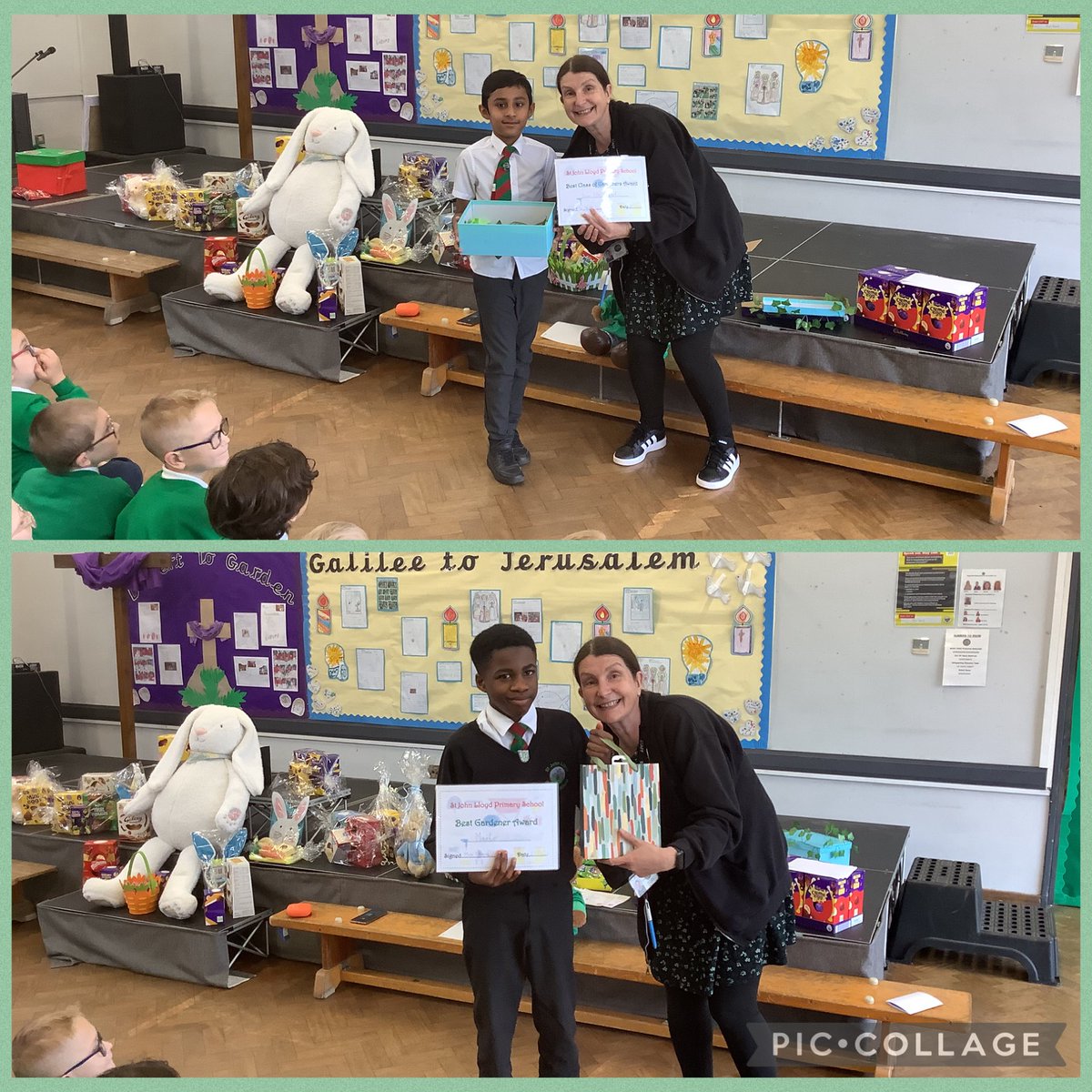 SJLCARDIFF's tweet photo. Congratulations to #Year3and4Gelert for achieving the Golden Trowel Award. Also working hard in the #edibleplayground this term has been our Gardener of the term. Da iawn diolch to you. @GrowCardiff @TreesforCities @WG_Education #oneplanetcardiff https://t.co/EqrOaYYmQg