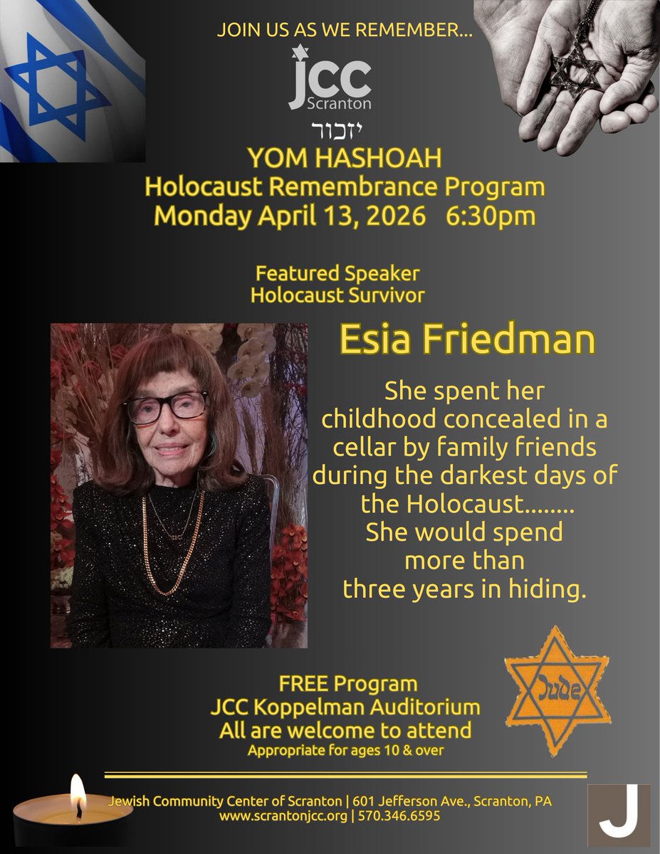 Join us on Monday April 13th at 6:30pm as we remember.