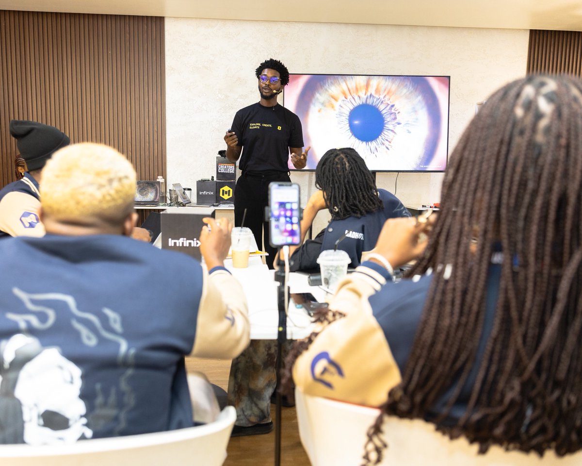 CODMAFRICA's tweet photo. Day 3 at CODM Creators College 🎮🔥

Learning, creating, and pushing their content to the next tier. 

Who’s ready for what’s coming next? 👀

#codmcreatorscollege #infinixcodm #infinixnoteedge #codmafrica https://t.co/sxWgGcgU8r