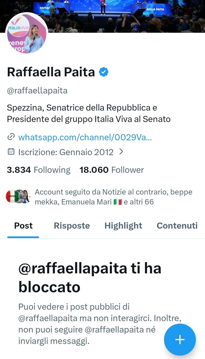 Cioè <a href="/raffaellapaita/">Raffaella Paita</a>, lei pensa veramente che bloccandomi non scriverò più niente di voi? Solo di <a href="/ItaliaViva/">Italia Viva</a> può essere una come lei eh!🤣
