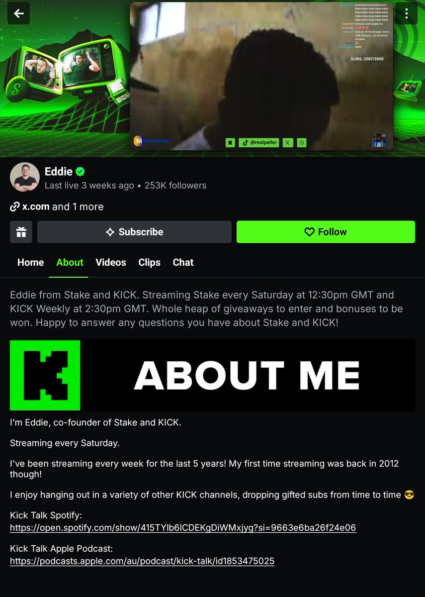 yusufu_rose's tweet photo. Kick founder ( Eddie ) gifted Peller 50 subs when you are doing well for an app https://t.co/id17umBWce