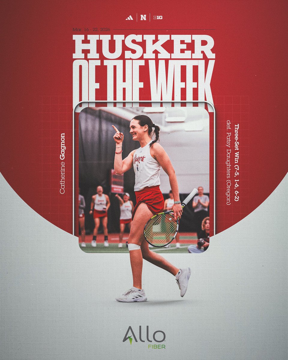 Comeback W: Gagnon style

With the final point and another ranked victory for <a href="/HuskerWTennis/">Nebraska Women’s Tennis</a> on the line, Catherine Gagnon won her singles match to secure a 4-3 victory for the Big Red last week vs. Oregon.

#GBR x <a href="/AlloFiber/">ALLO Fiber</a>