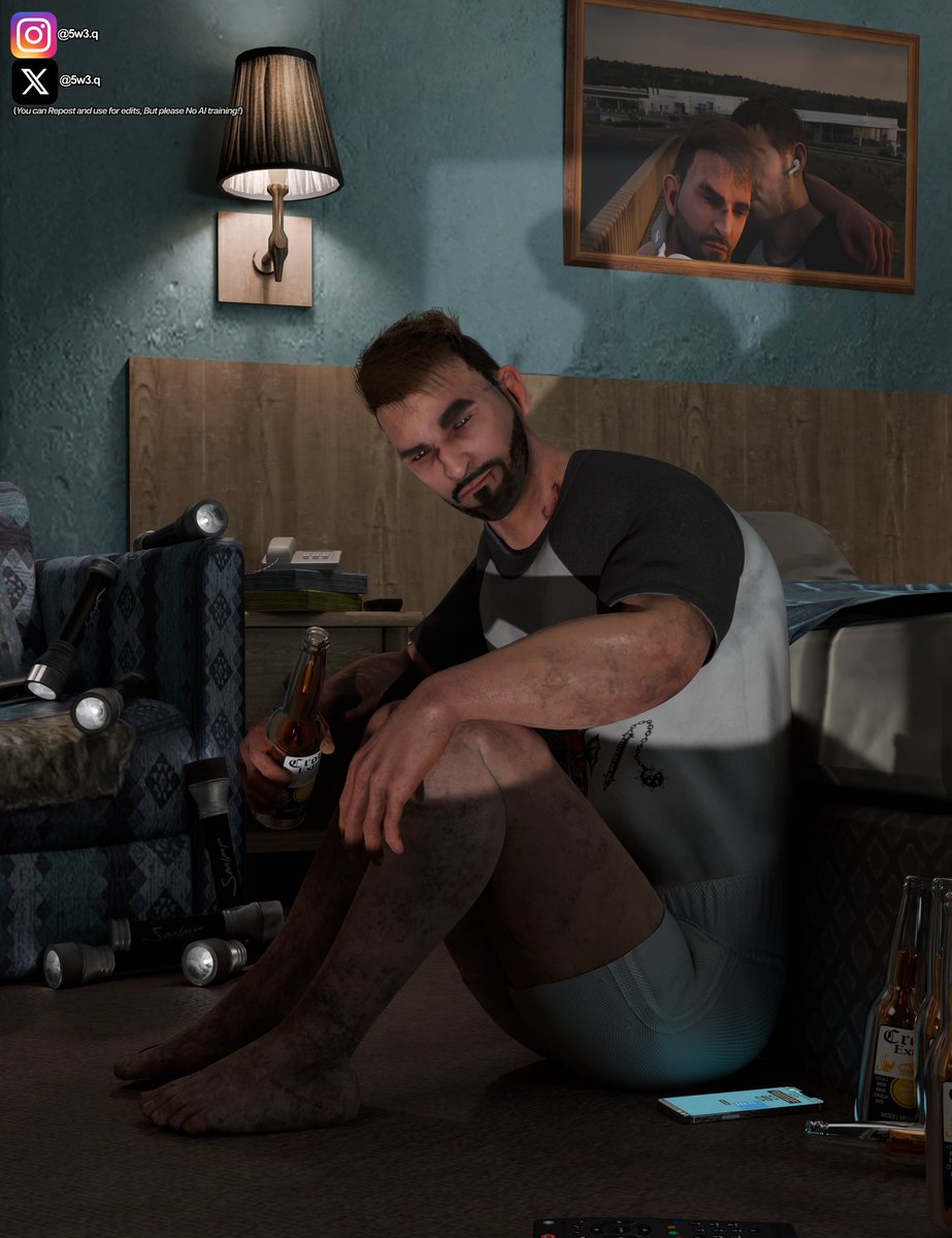 DavidKingRE8's tweet image. David King chilling in his motel room after a long trial 

#davidking #dbdfanart #blenderrender