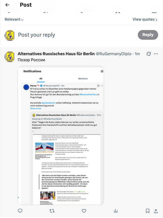 Alternatives Russisches Haus für Berlin tweet media