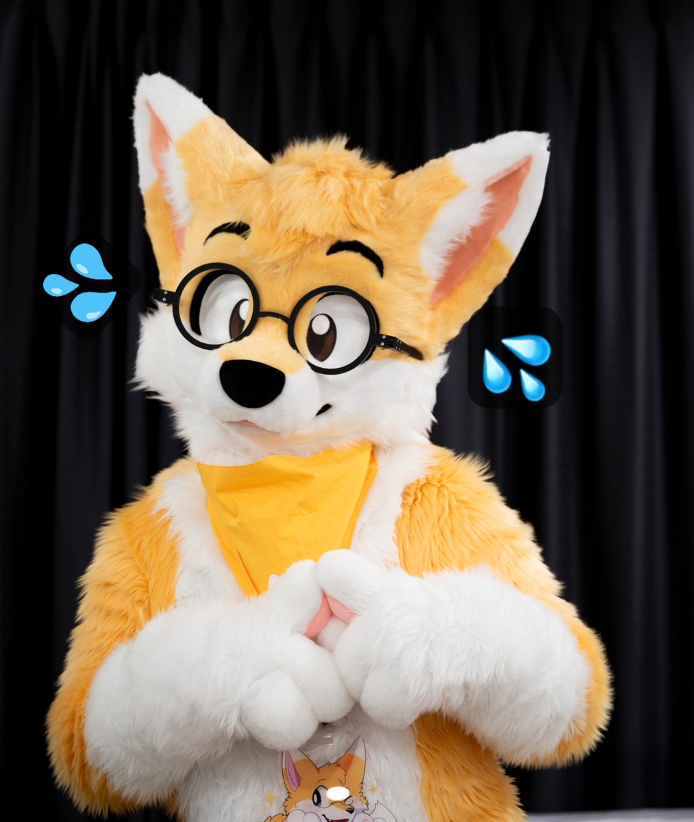 *ᴵ ᵃᵐ ˢᵒʳʳʸ...* I am not very good with this new 'Paw theory'. May you please explain it again? 👉🏻👈🏻🦊👓💦

📸: <a href="/ShujjaWuff/">ShujjaFolf</a> 
🧵🪡🐾: <a href="/kukuGummyShark/">kuku</a> 

#blushyfox #silly #FursuitFriday